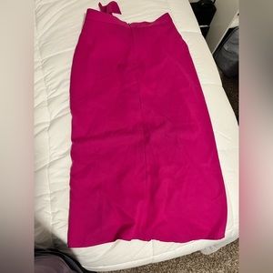 Fuchsia tie skirt